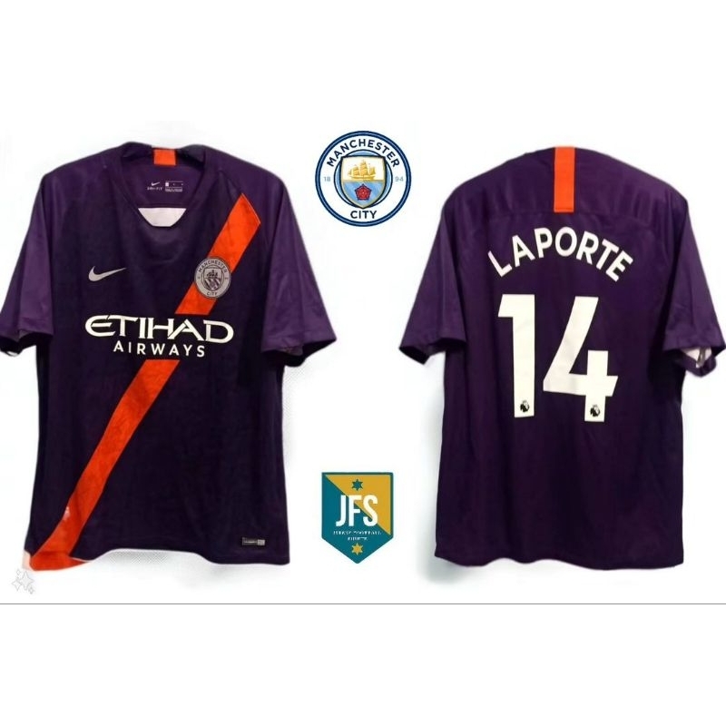Original Jersey Manchester City Third 2018-2019 Mini Quadruple Aymeric Laporte