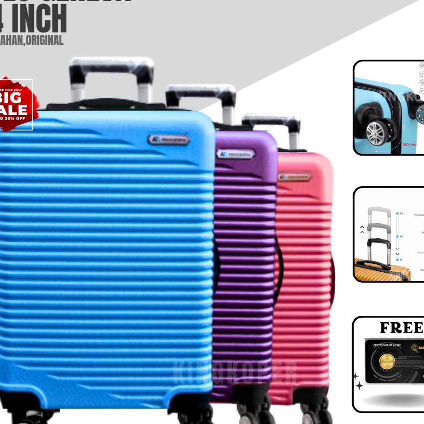 Pilihan Koper 24 inch Polo Happy 82 ukuran bagasikoper murahfiberhardcasekabincabin