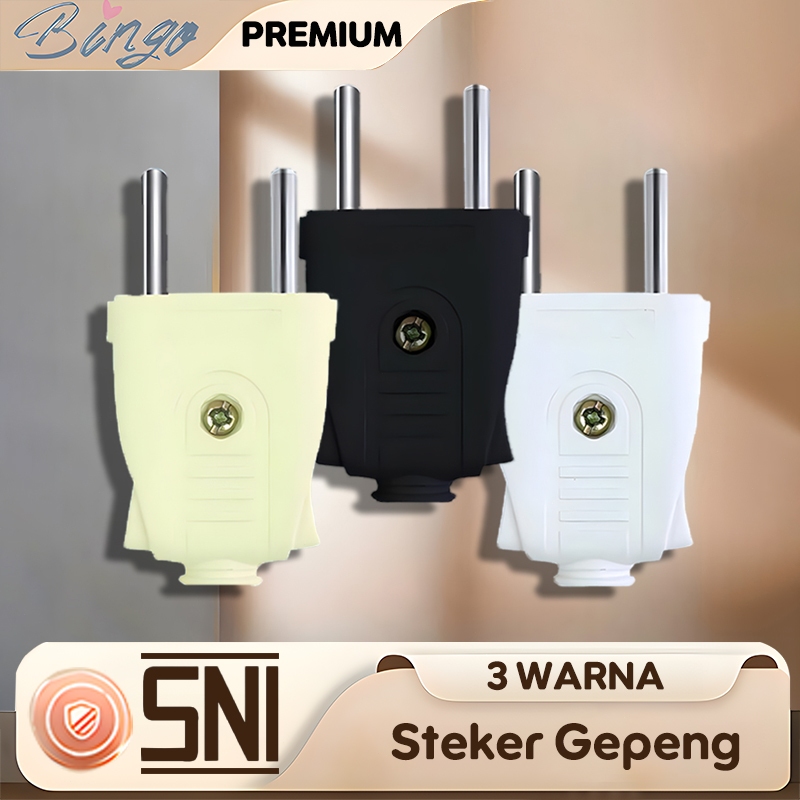 Steker Gepeng/ Colokan Listrik/ Steker mini Asli Kuningan