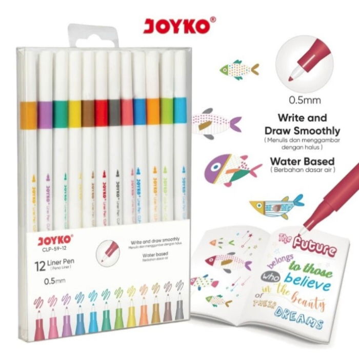 

❤️H2O❤️ Pena Liner Pen Pulpen Warna Joyko CLP-59-12 Warna