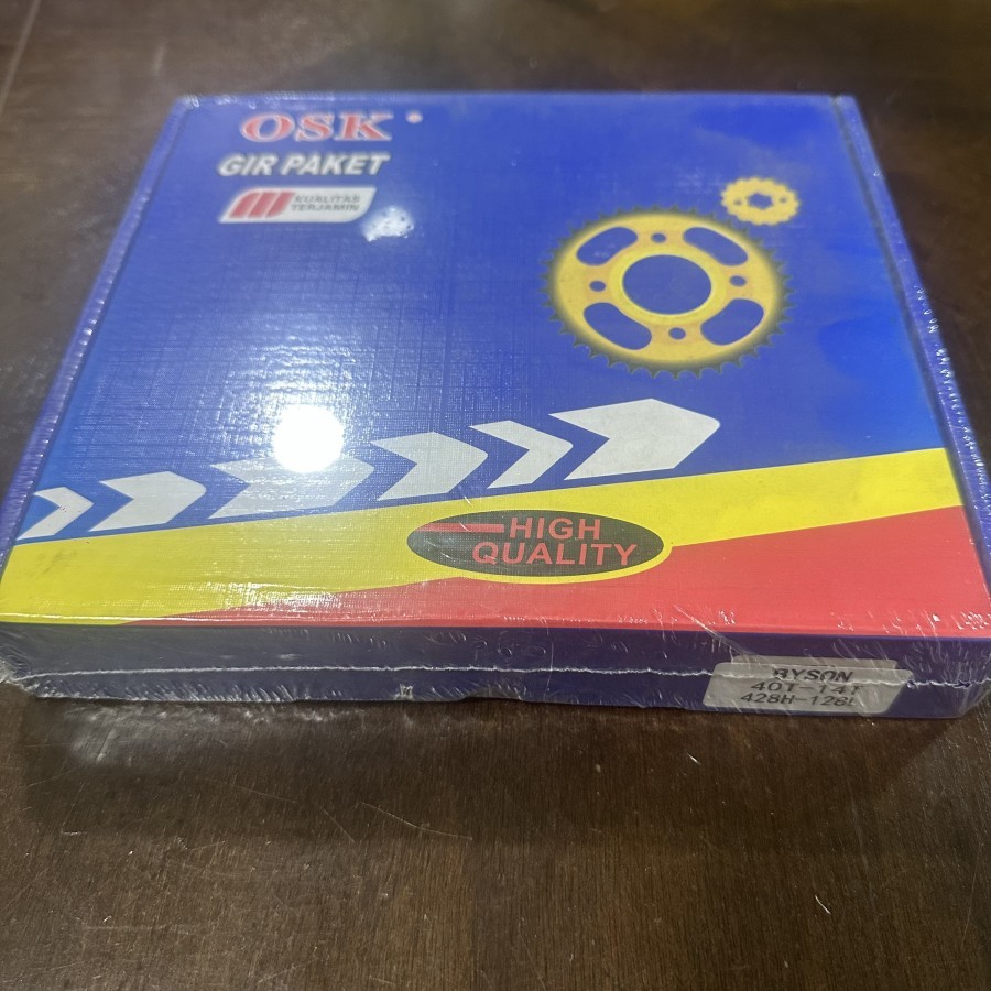OSK BYSON GEARSET RANTAI PAKET GEAR SET GIR GIRSET MOTOR BISON OLD 40T 14T 428H 128L