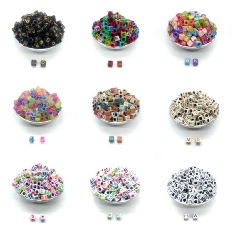 450gram Mote Manik Huruf 6x6 Kotak Persegi