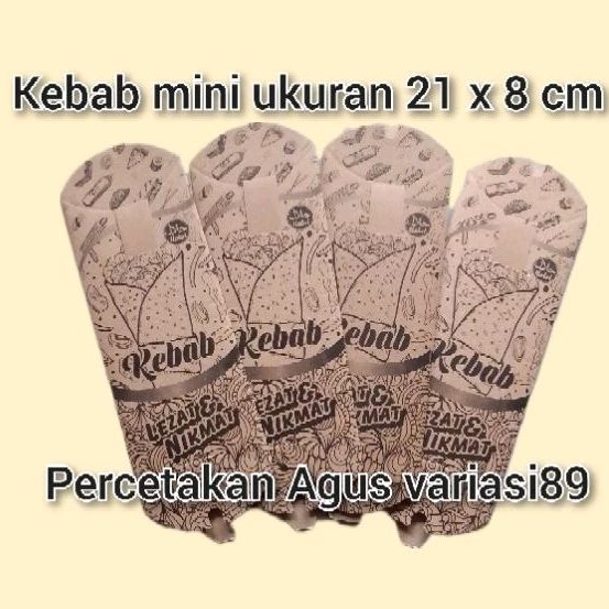 

Promo dus kebab mini bahan Kraft // kemasan kebab // wadah kebab // kertas kebab.