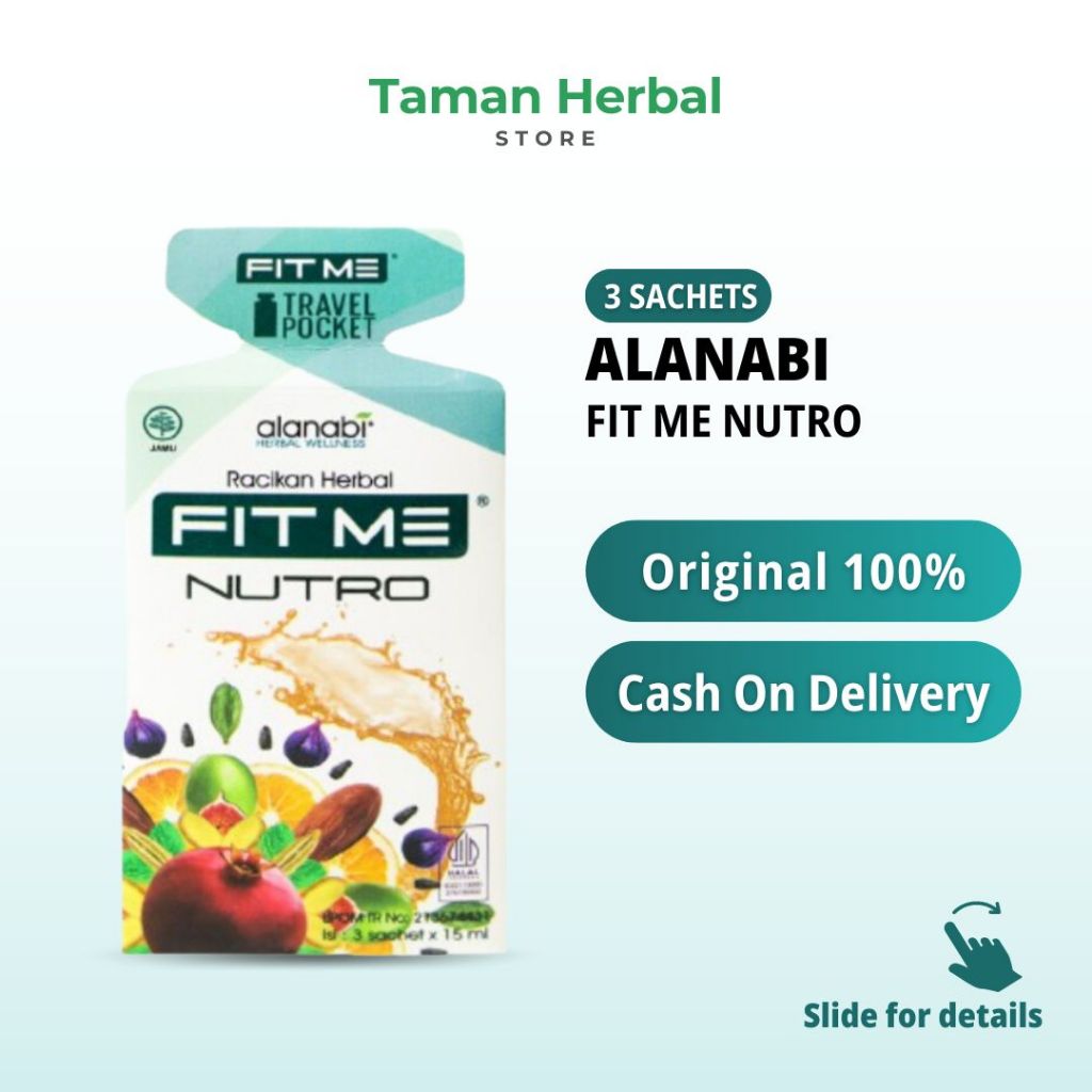 

Alanabi Fit Me Nutro Minuman Herbal Alami Imunoguard | Suplemen Daya Tahan Tubuh (3 pcs)