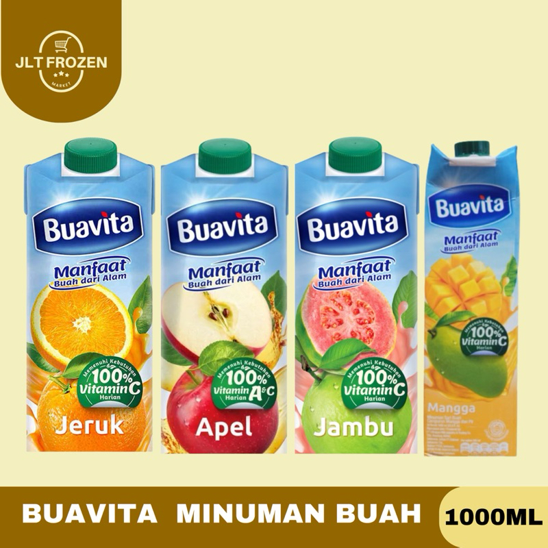 

Buavita Jus Buah / Minuman Sari Buah Rasa Jeruk / Jambu / Mangga / Apel - 1Liter