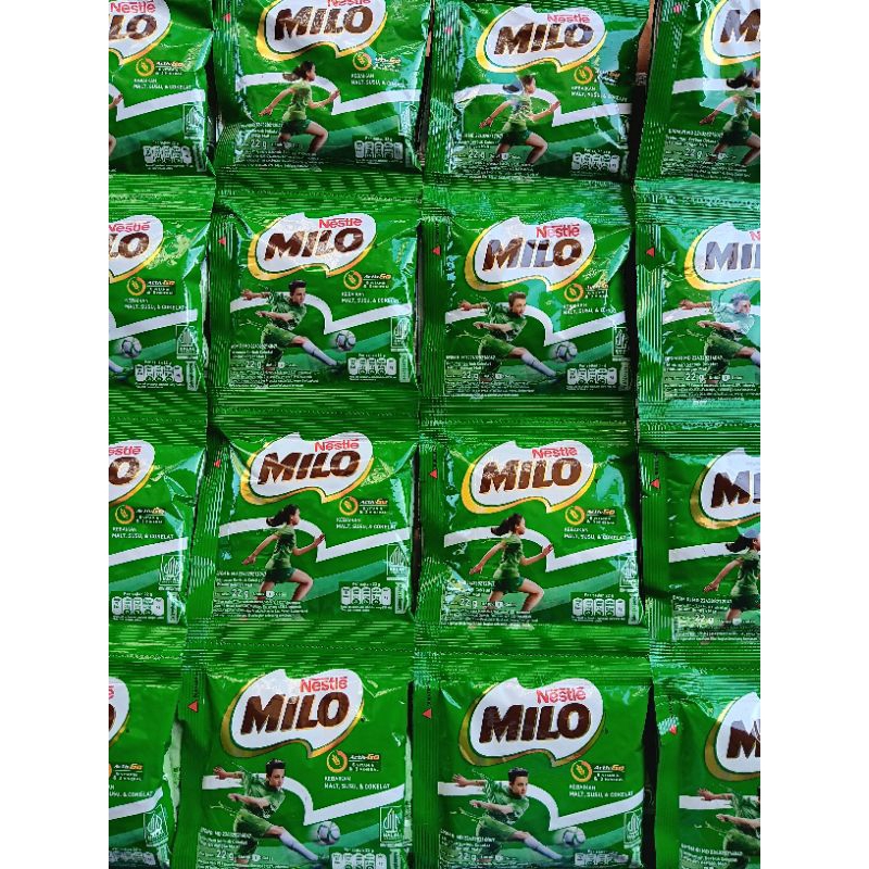 

Milo renceng kemasan 22g isi 10 sachet