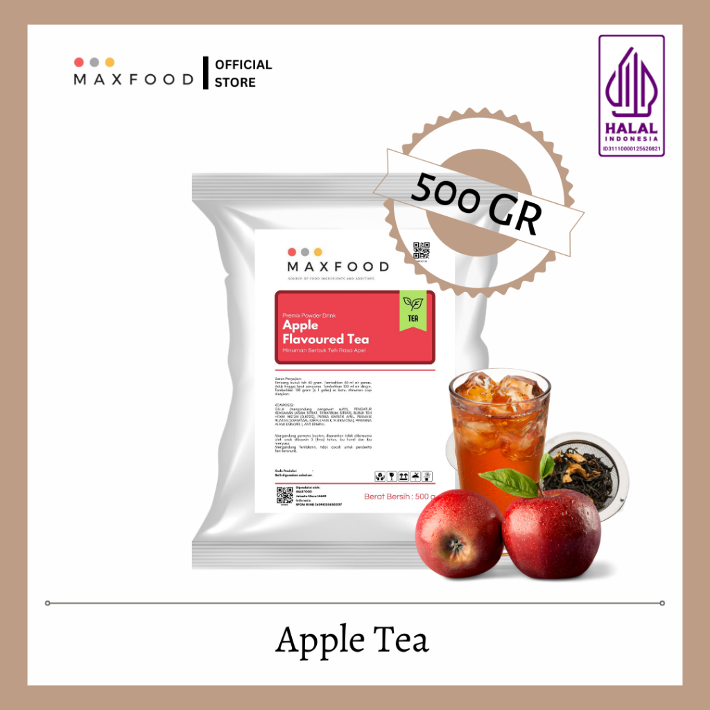 

Apple Tea/ Teh Apel/ Bubuk Minuman Apple Tea/ Apple Tea Powder 500 GR