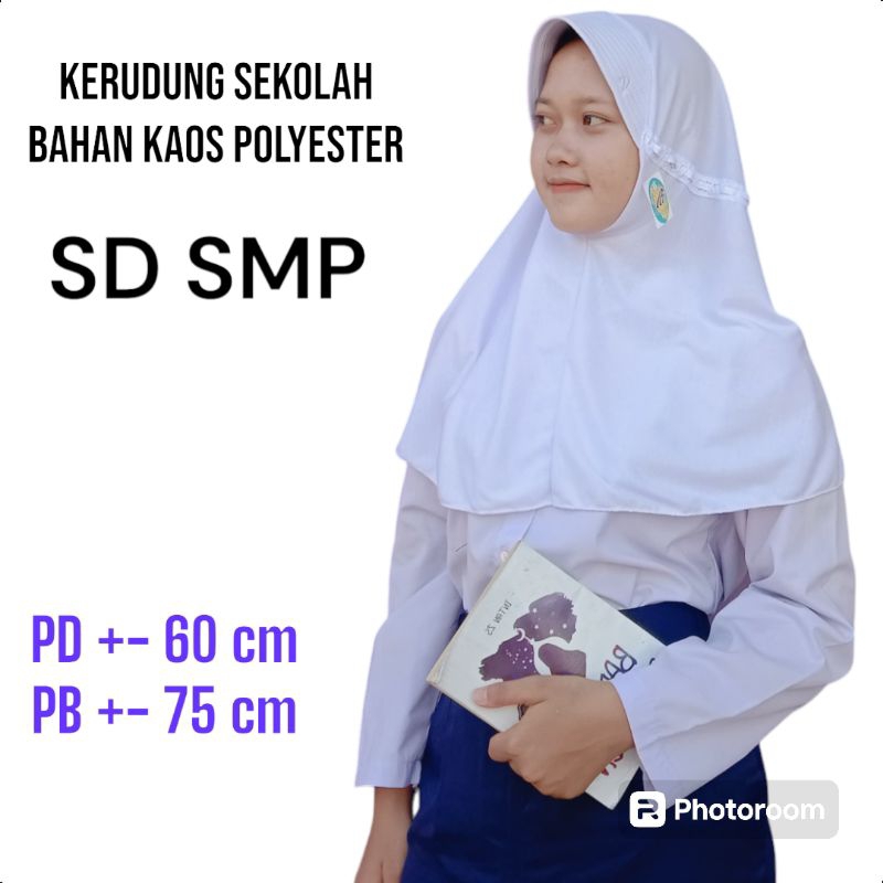 KERUDUNG JILBAB SEKOLAH UKURAN STD II UNTUK SD SMP TERLARIS