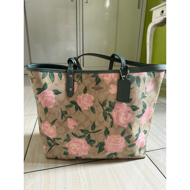Tas Coach City Reversible Printed tote asli authentic original