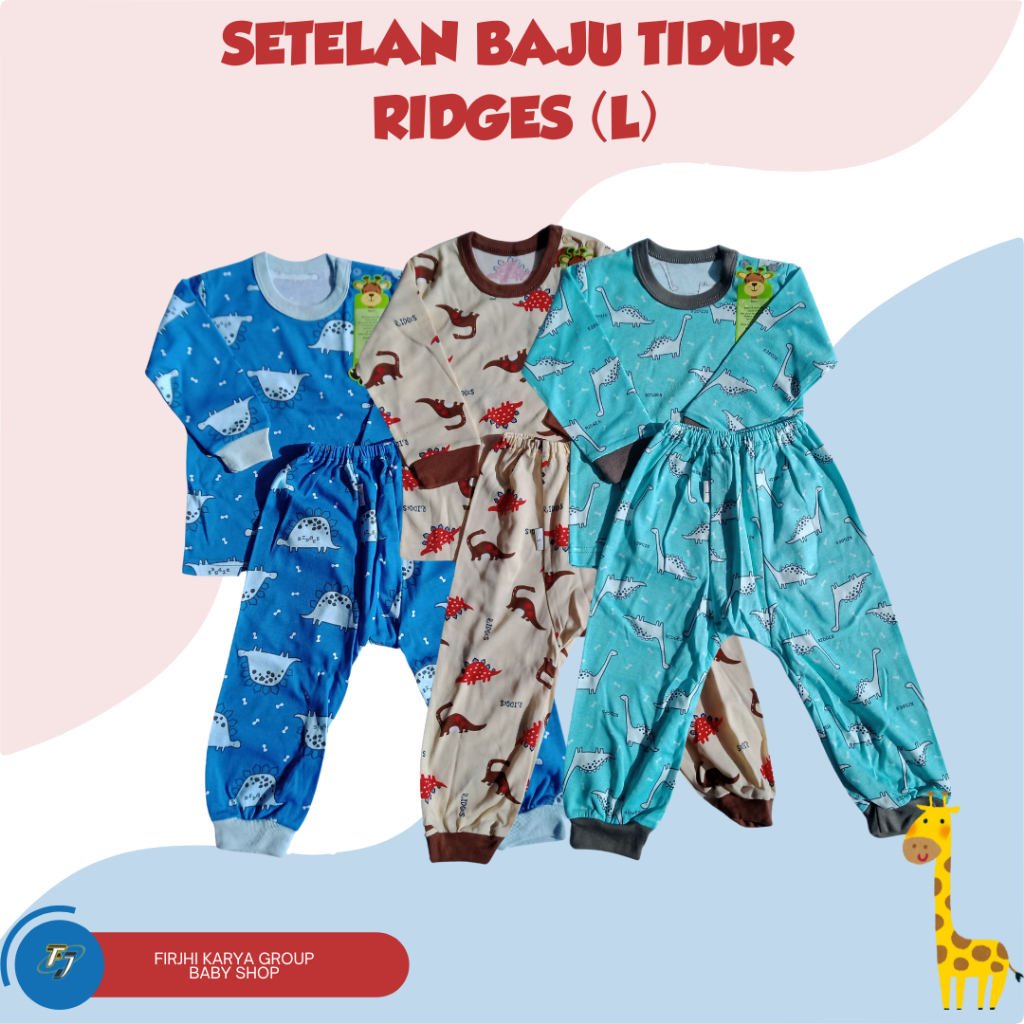 Ridges Dreamwear Set / Setelan panjang anak ridges size s dan L