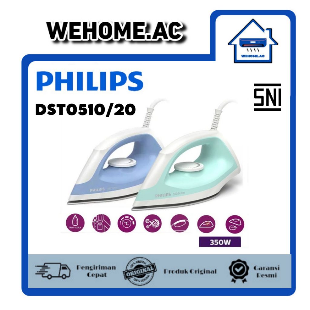Setrika Philips DST0510/20 Setrika Baju Tapak Keramik Gosokan Philips