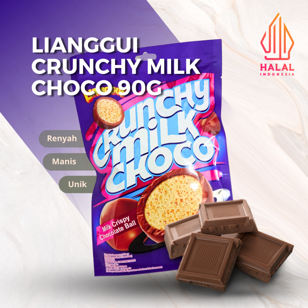 

[GROSIR] LIANGGUI CRUNCHY MILK CHOCO COKELAT COMPOUND SUSU 90 GRAM