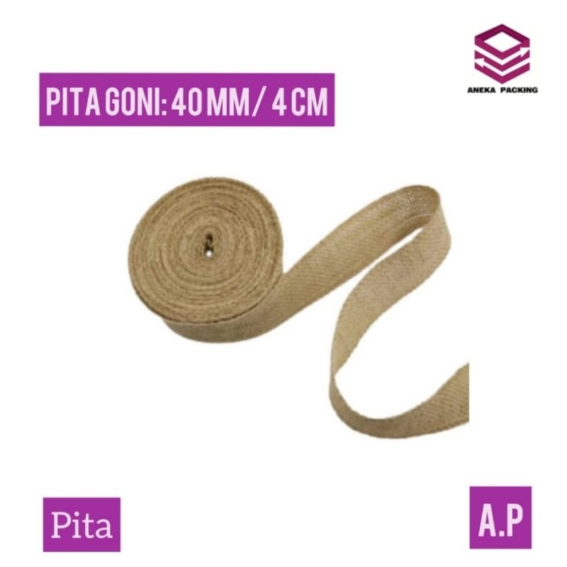 

Pita Goni Uk: 4cm (Panjang 1 Yard/ 91cm/Pita Karung Goni