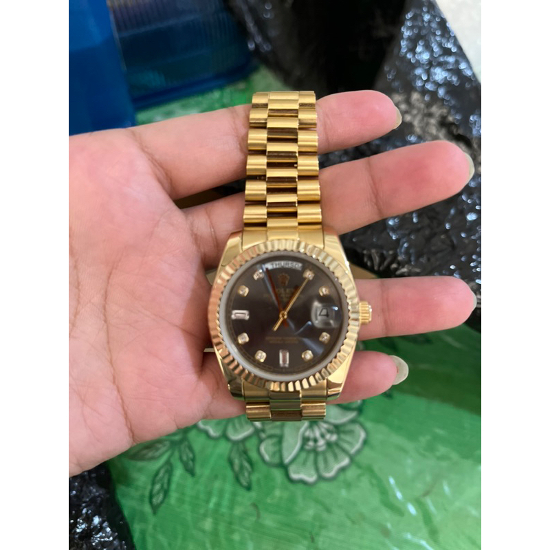 RLX day date president Gold plate Swiss made Dial diamond 1:1