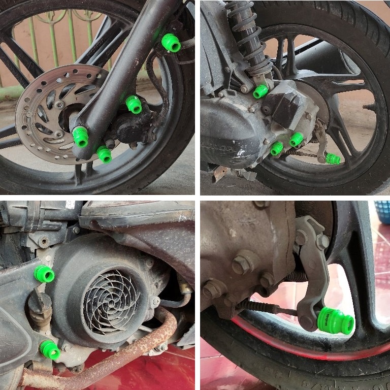 35E MONEL SPION HIJAU SET Monster Hijau Set 2pcs Monel Spion Universal Tutup Baut Variasi Penutup Ba