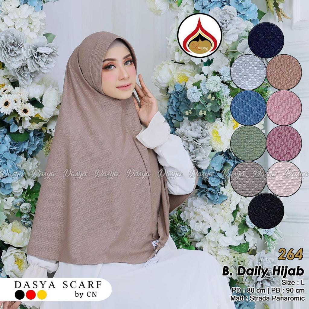 Bergo DASYA Motif 264 dewasa / jilbab hamidah nutup dada / Ukuran L