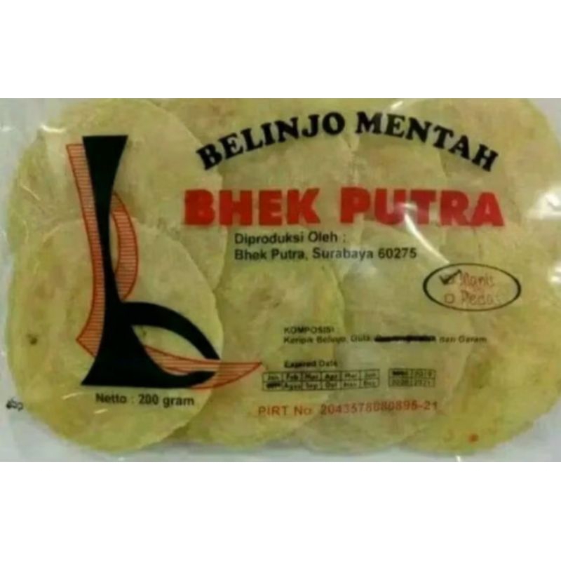 blinjo/ belinjo bhek mentah + bubble wrap bhek putra