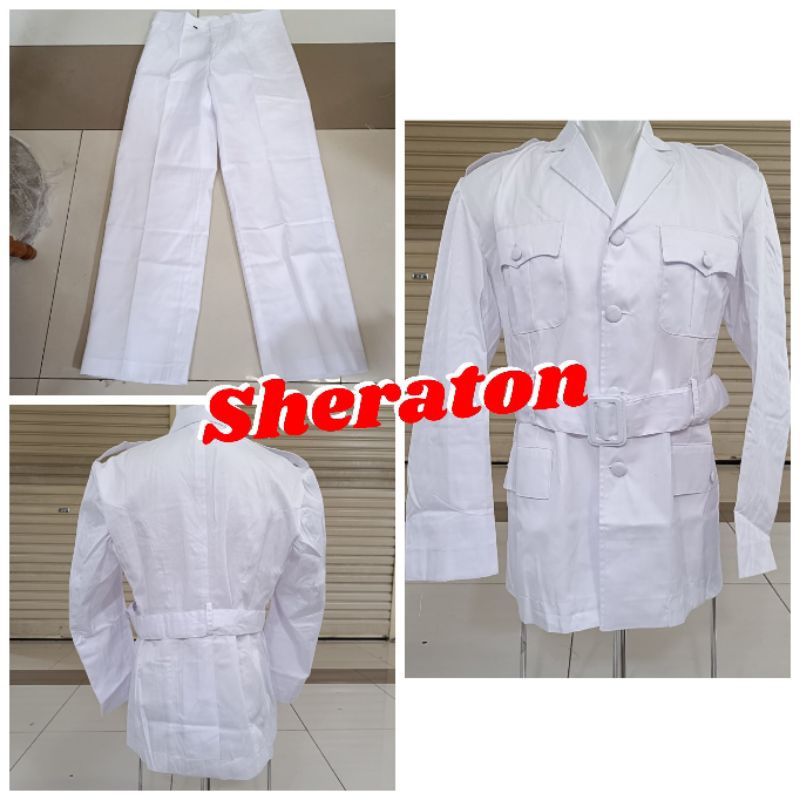 

seragam PDU paskibra stelan baju paskibra cowok bahan drill