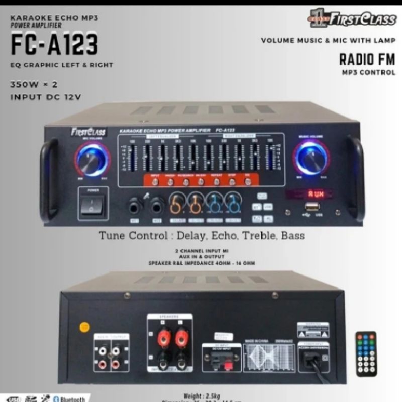 Amplifier power mixer karaoke Firstclass Fc A123