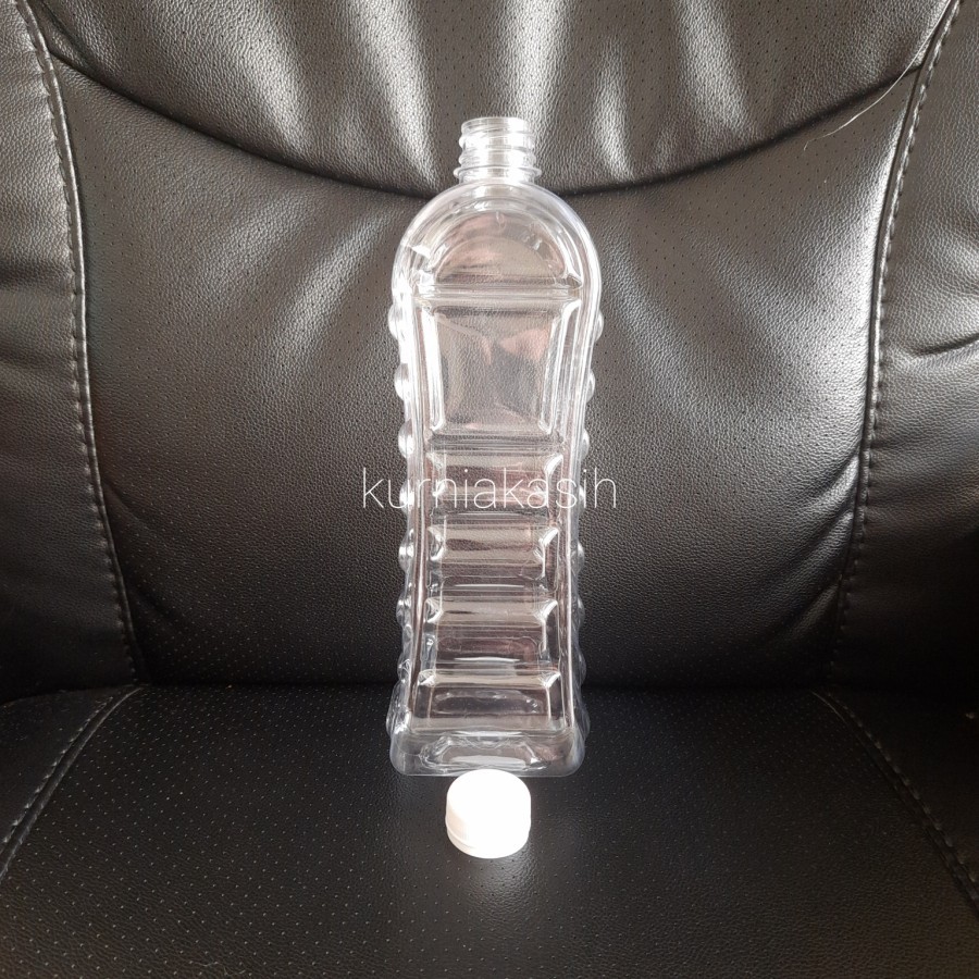 botol PET bening 1Liter 1000ml HF tutup putih