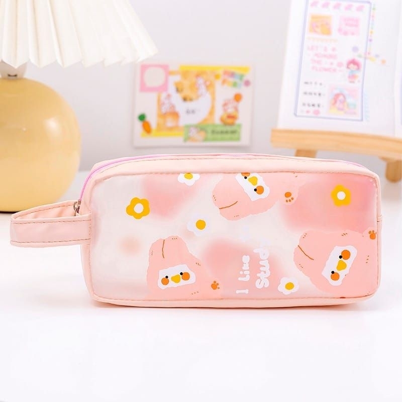 

Tempat Pensil Korea Pensil Case Pencase Besar Pouch PVC Kartun Kotak Pensil Pouch Zipper Bag