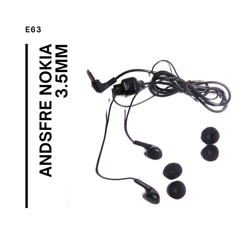 [ E63 ] Headset Nokia X2 Lubang Standar Jack 3.5mm Headset  Handsfree Nokia Asha 205 Nokia e71 e72  