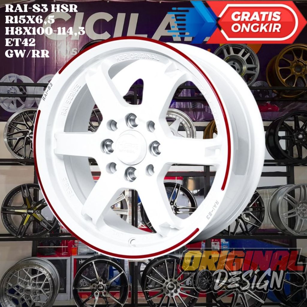 Velg Mobil ETIOS , SIRION , FIESTA , MOBILIO , HSR RAI S3 RING 15 R15