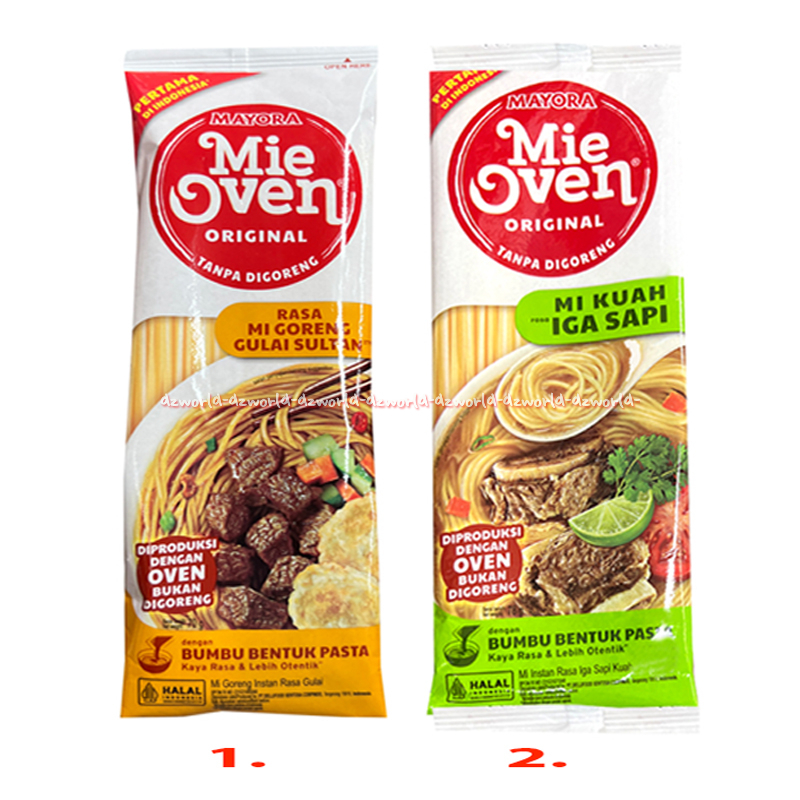 

Mayora 70gr Mie Oven Original Rasa Mi Goreng Gulai Sultan Bumbu Bentuk Pasta Mie Instan Oven Mie Kuah Dan Mie goreng