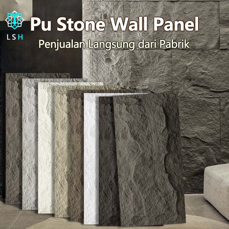 PU Stone Wall Panel 120cmx60cmx3cm WALLSTONE OUTDOOR DAN INDOOR PU STONE PANEL PU Stone Rock Panel P