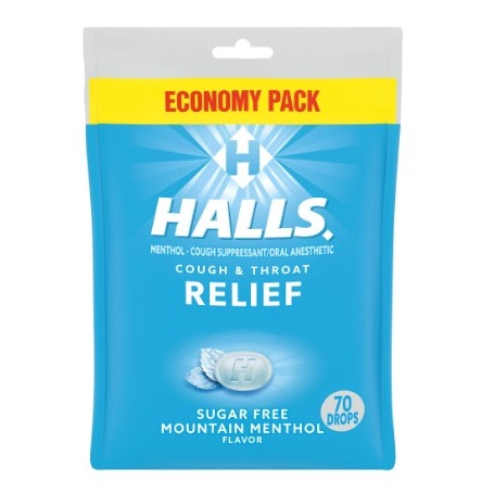 

Halls Sugar Free Menthol Permen Batuk Pilek Tenggorokan