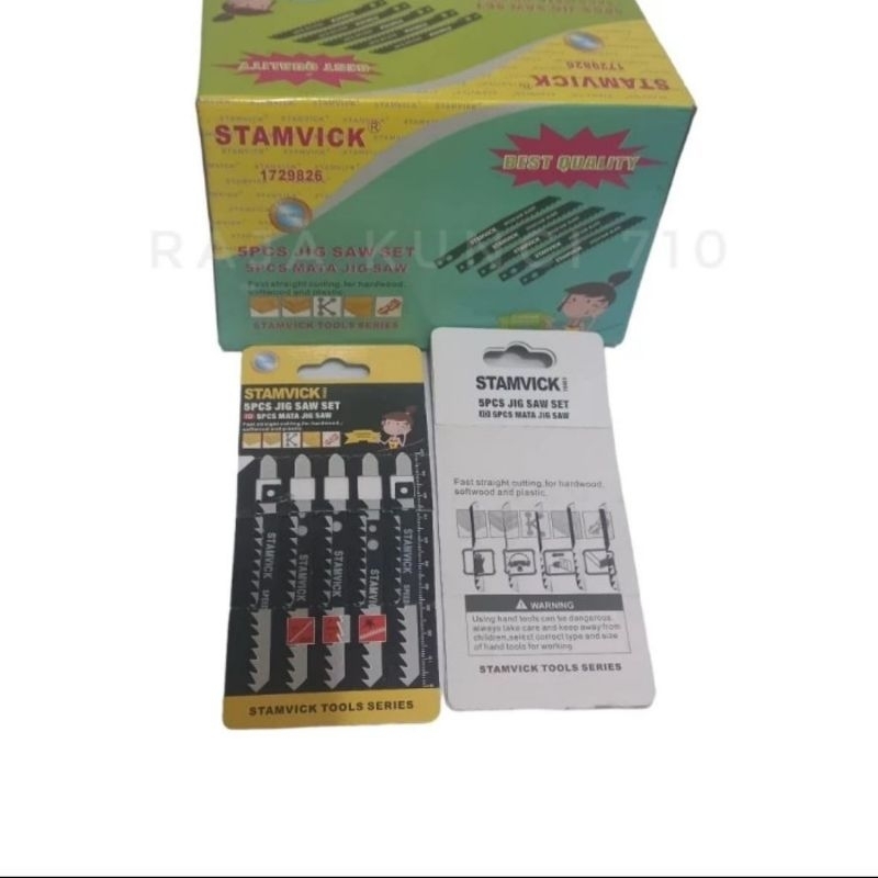 Mata Gergaji Jigsaw Stamvick 5pcs / Mata Jigsaw / Mata Gergaji Kayu