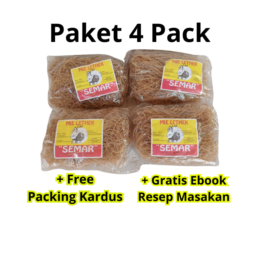 

Mie Lethek Jogja Khas Bantul Cap Semar Gluten Free paket 4 pcs