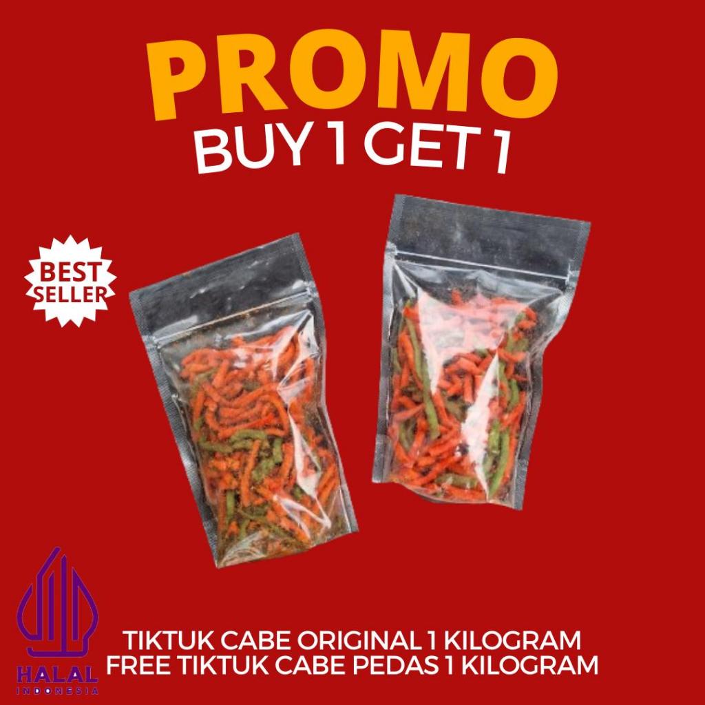 

[Live] (Buy 1 Get 1) Tiktuk/Sistik Original 1kg Gratis Tiktuk/Sistik Pedas 1kg Camilan Snack