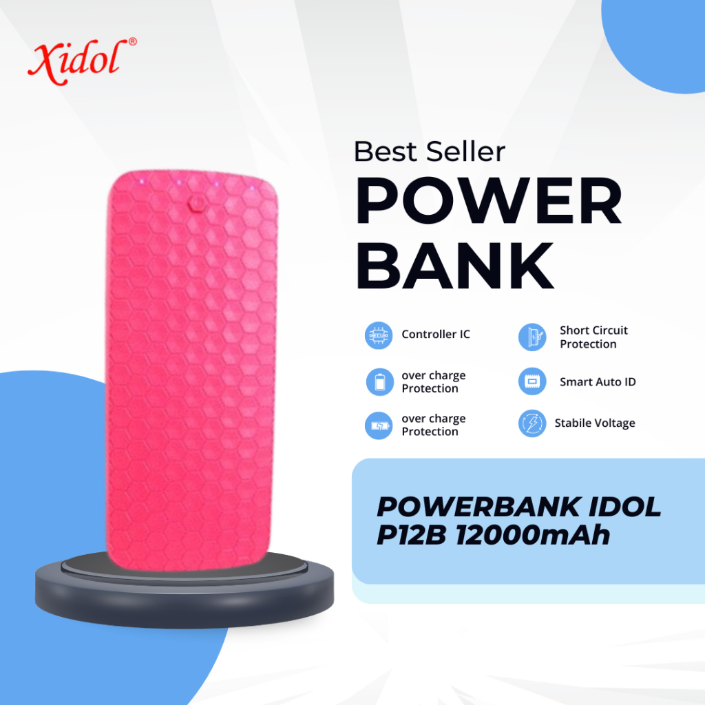 POWERBANK XIDOL P12B 12000mAh BERGARANSI
