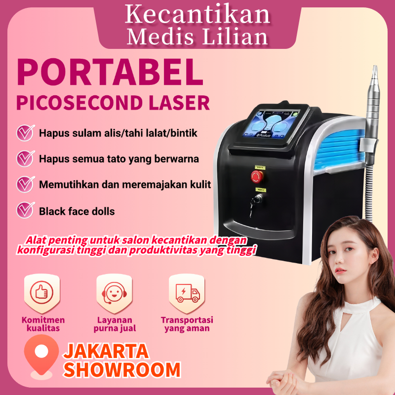 Pico laser picosecond laser menghilang flek bekas jerawat laser bopeng flek hitam wajah bibir hitam 