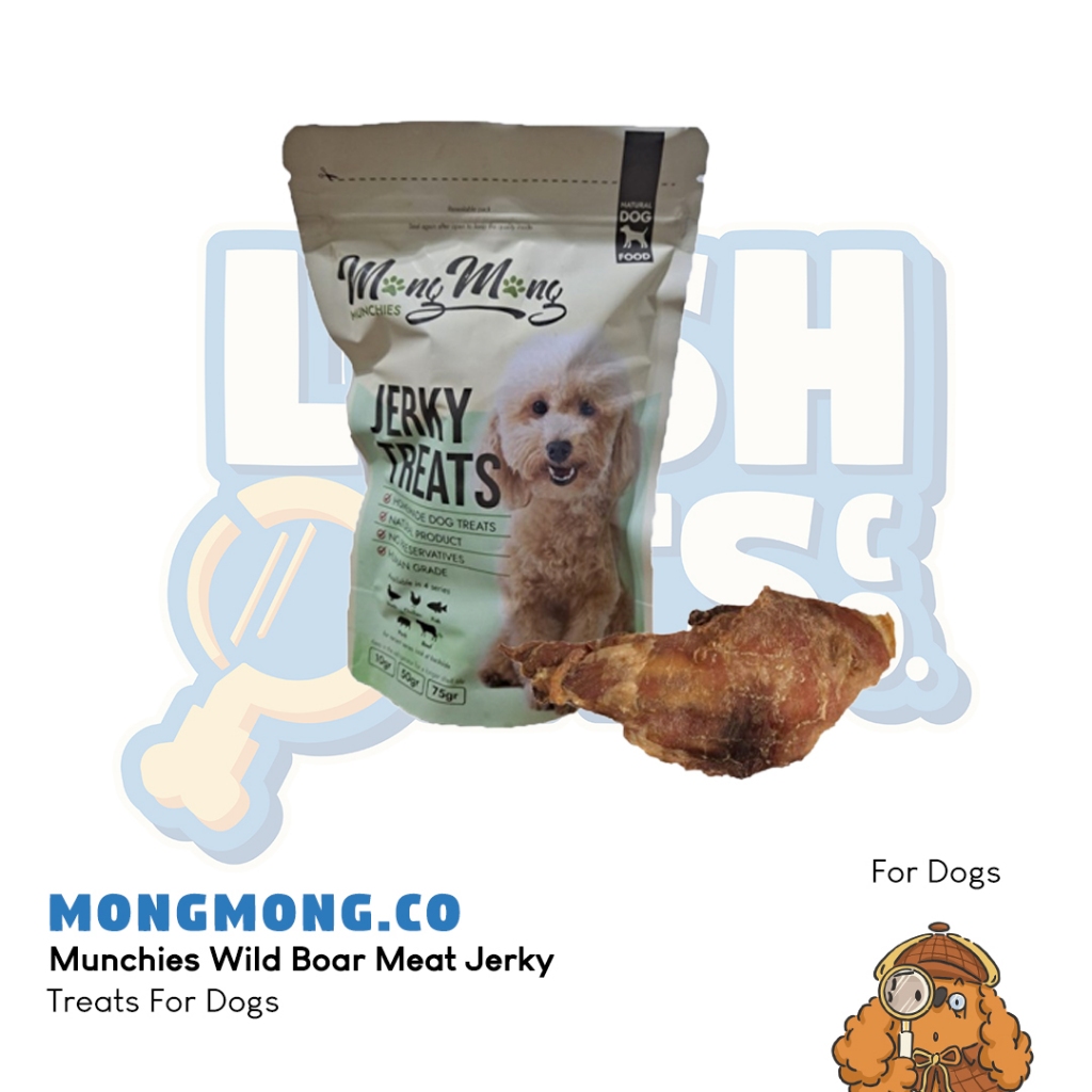 MongMong.Co Munchies Wild Boar Meat Jerky Dog Treats