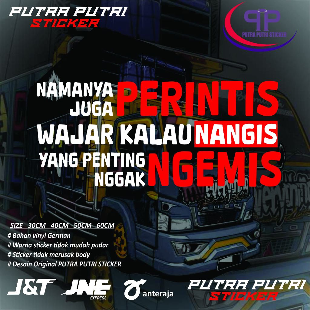 Stiker kaca Perintis stiker variasi kaca samping truk pick up stiker pickup