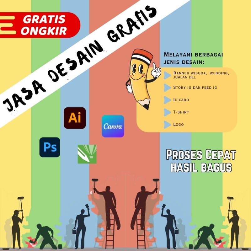 Desain Banner wisuda/ banner wedding, ucapan selamat datang/banner jualan/banner lomba/ Id card/ Des