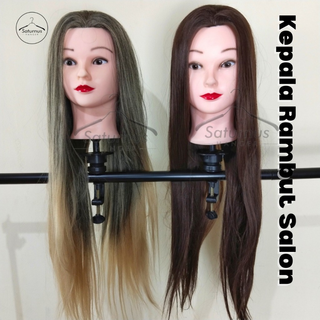 Manekin Bisa Potong Rambut Catok Manekin Kepala Rambut Salon Hairdo Sanggul Sasak / Manekin Kursus P