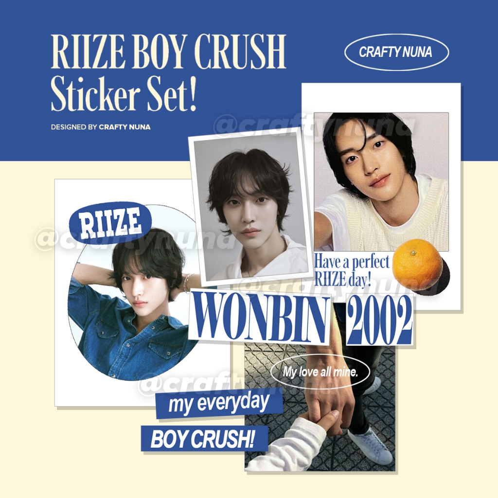 

RIIZE BOY CRUSH Sticker Set aesthetic stiker boyfie bf boyfie deco journal