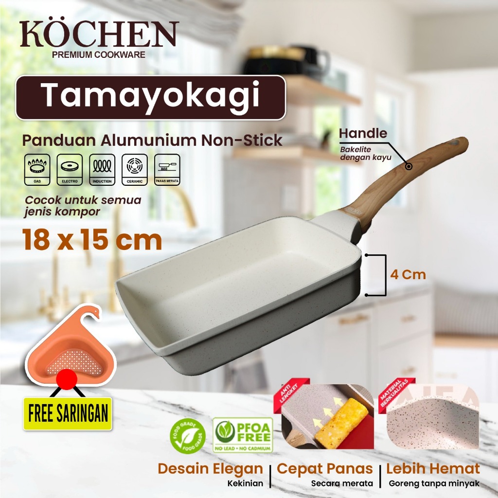 Tamagoyaki Pan Mini Ceramik Kochen Cookware
