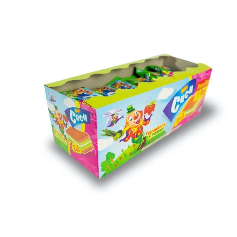 

CUCU CAKE 2 IN 1 STRAWBERY & PANDAN NETTO 24 PCS