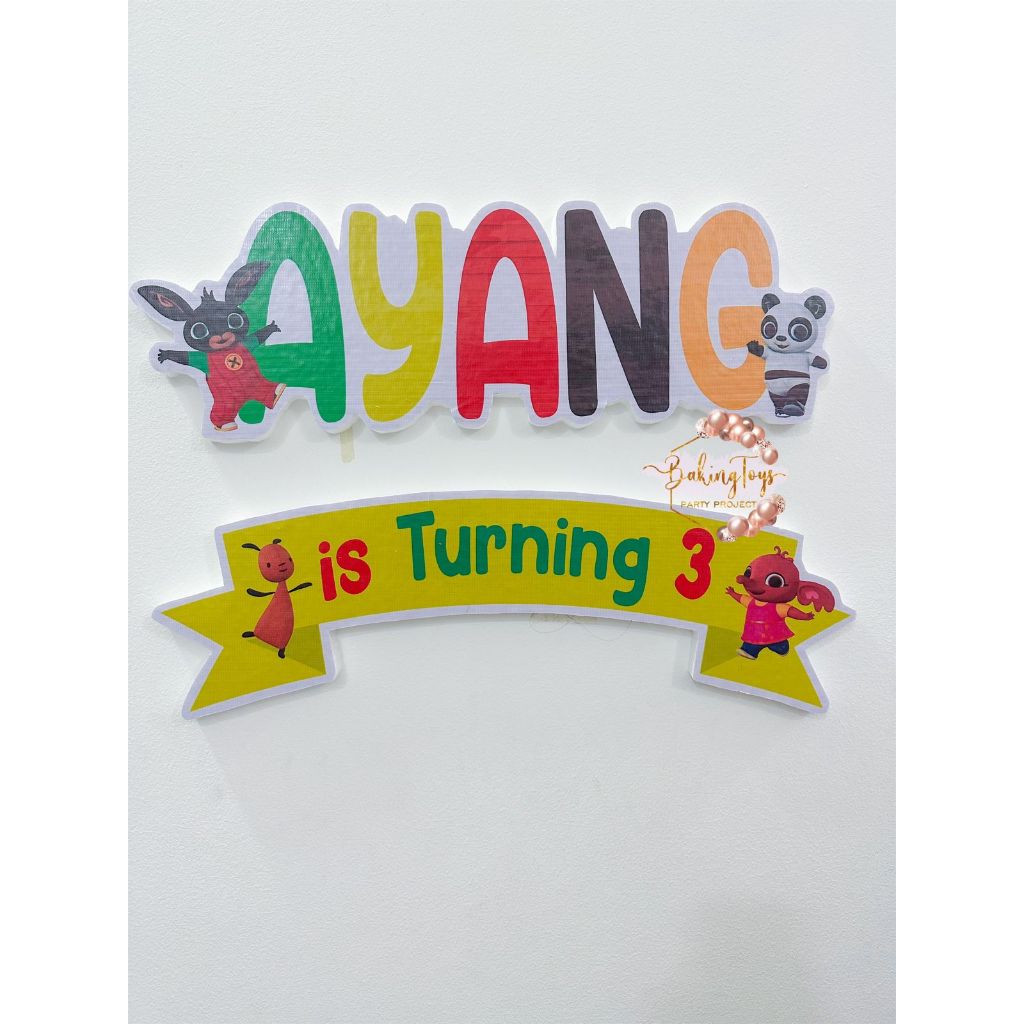 Custom Font Nama Styrofoam Lebar 60cm Dekorasi Background Ulang Tahun Birthday