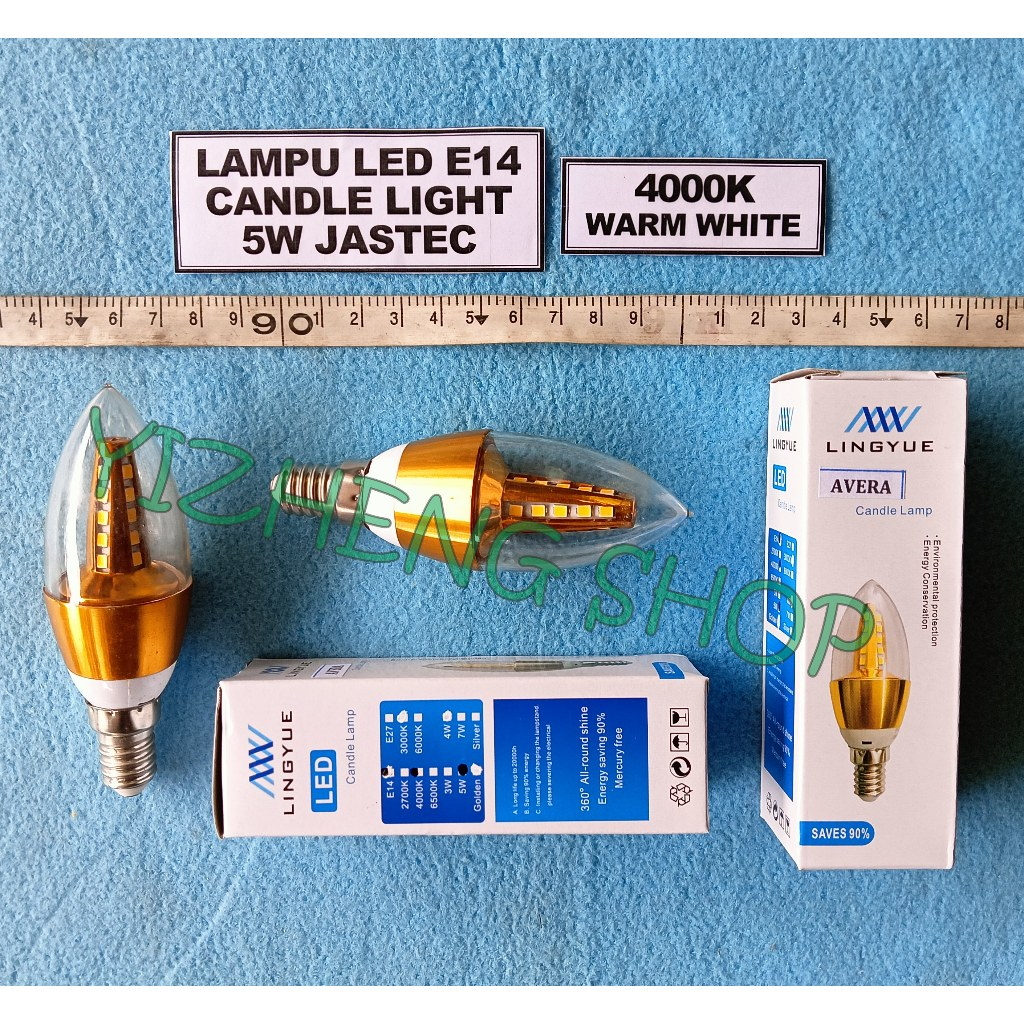 LAMPU LED E14 CANDLE LIGHT 5W 4000K WARM WHITE JASTEC / AVERA