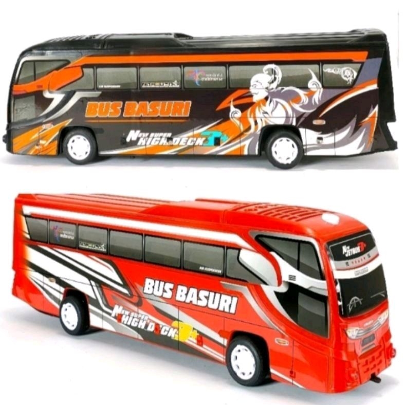 Mainan Bus Basuri / Mainan Bus Telolet / Mainan Bus Ada Lampu dan Suara