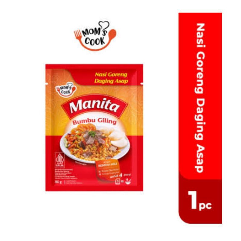 

BUMBU MASAK INSTANT MANITA NASI GORENG DAGING ASAP KEMASAN 80 GR SATUAN