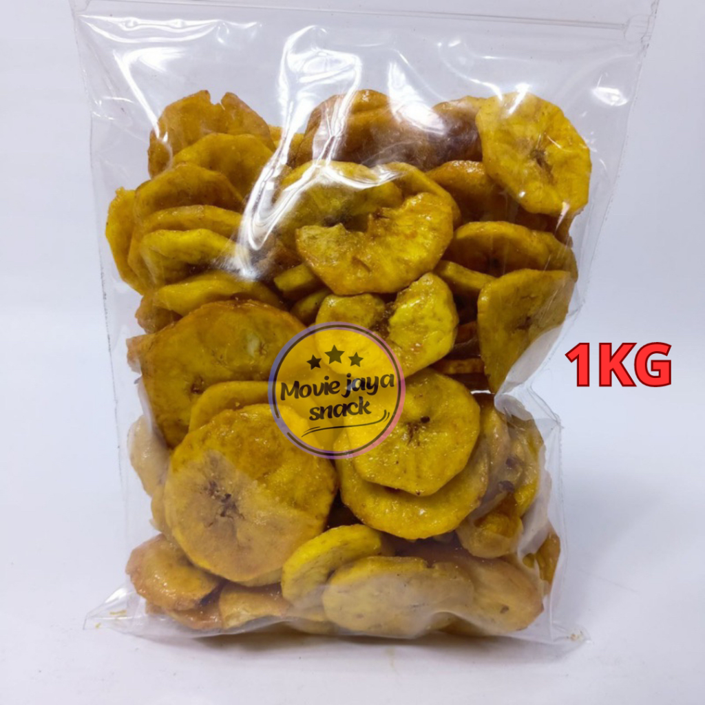 

Keripik Pisang Koin Manis Caramel Gurih Renyah Enak Kemasan 1Kg