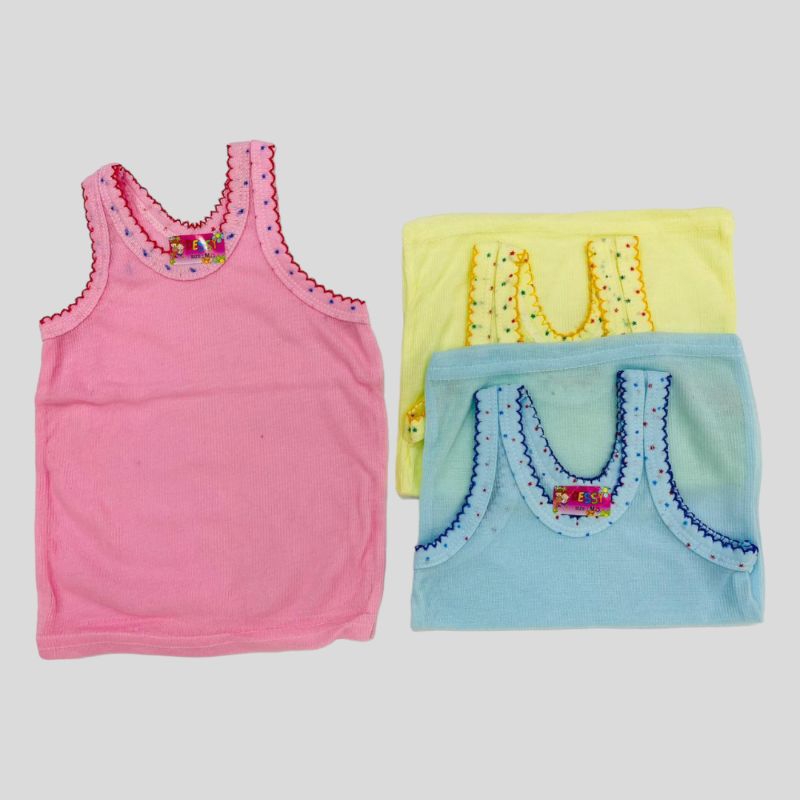 Kaos Dalam Kutung Warna Anak Laki Laki/Perempuan (0-5 Tahun) Motif Random Kaos