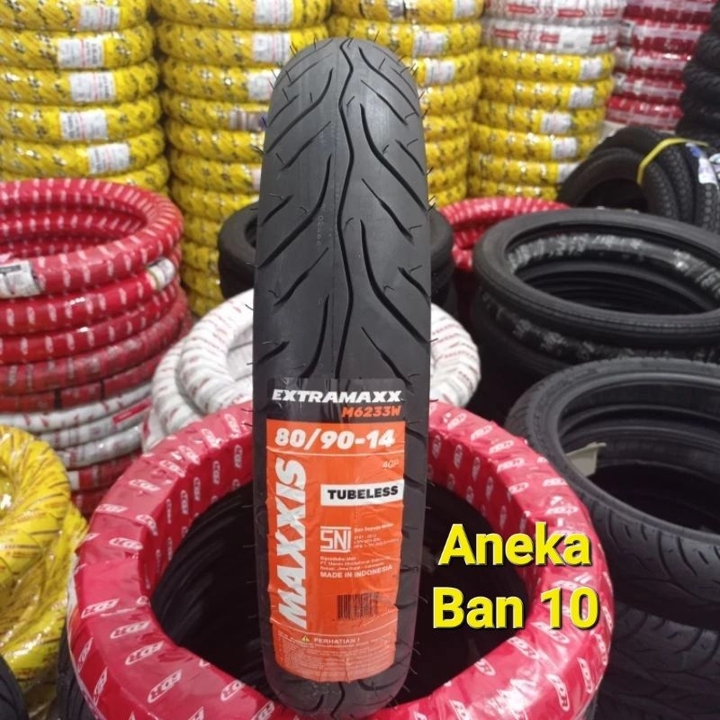 Ban Maxxis 80/90-14 Extramaxx M6233W Tubeless