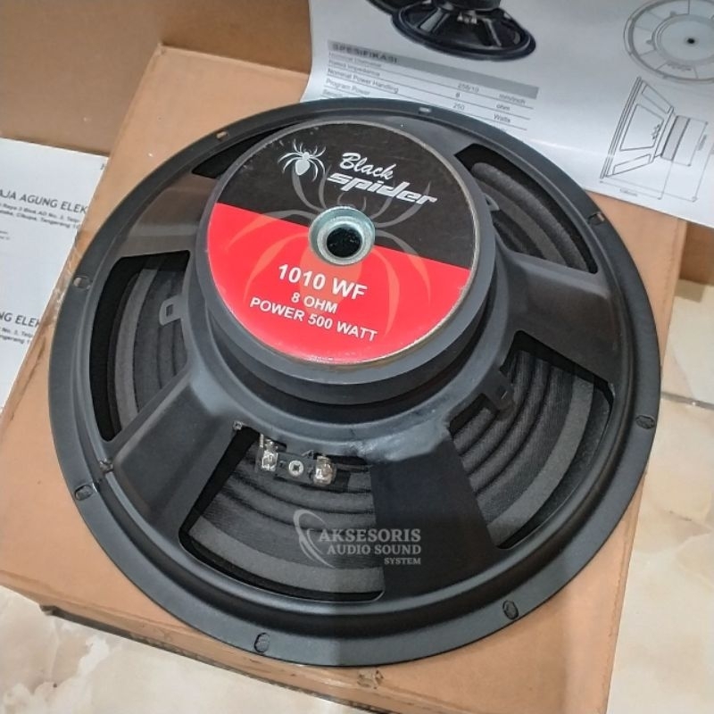 Speaker Black spider 1010WF Woofer 10inch 500 Watt Original Produk Kualitas bagus
